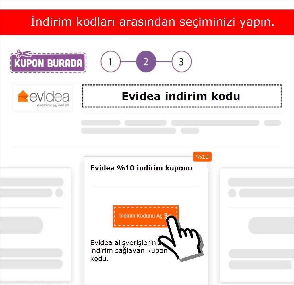 Evidea indirim kodu nasıl alınır adım 2