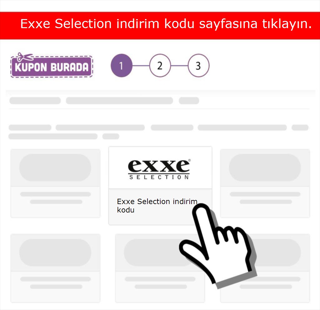 Exxe Selection indirim kodu nasıl alınır adım 1