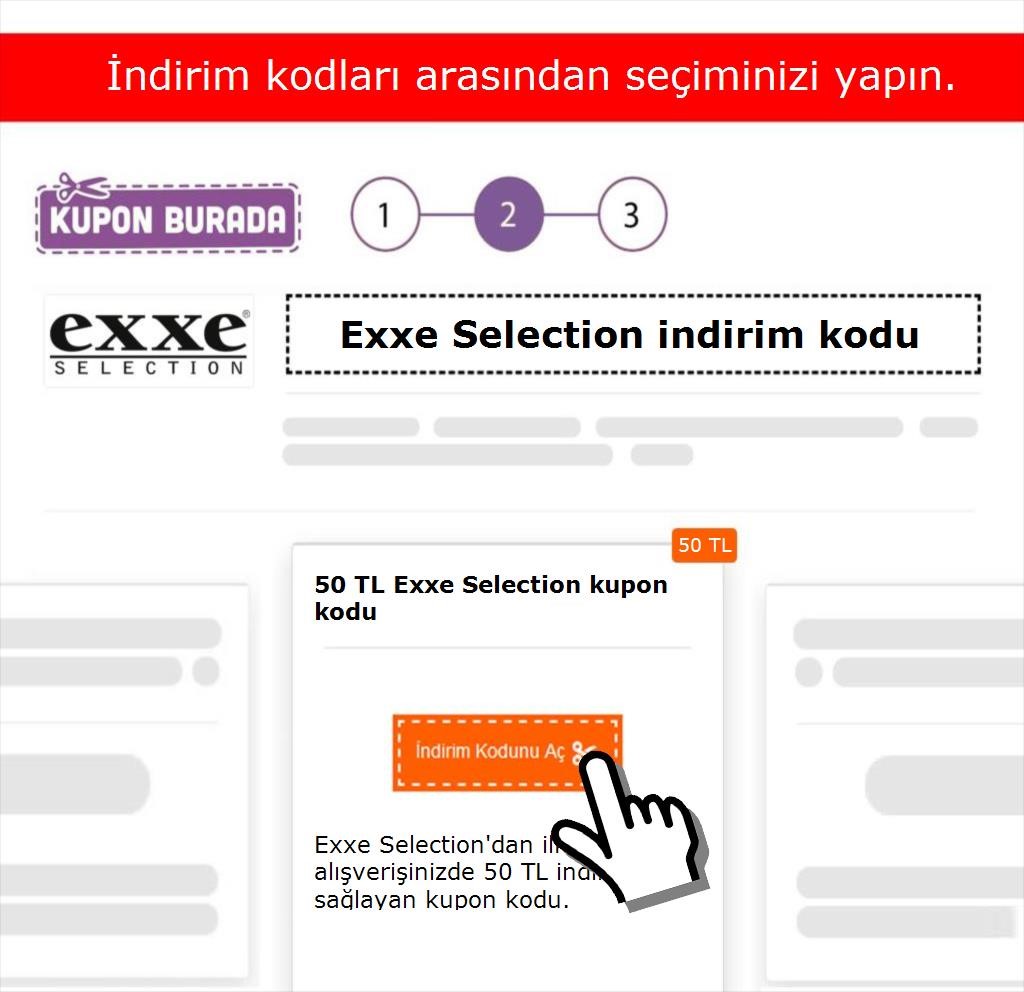 Exxe Selection indirim kodu nasıl alınır adım 2
