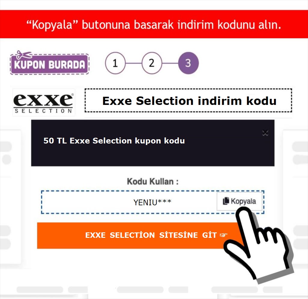 Exxe Selection indirim kodu nasıl alınır adım 3