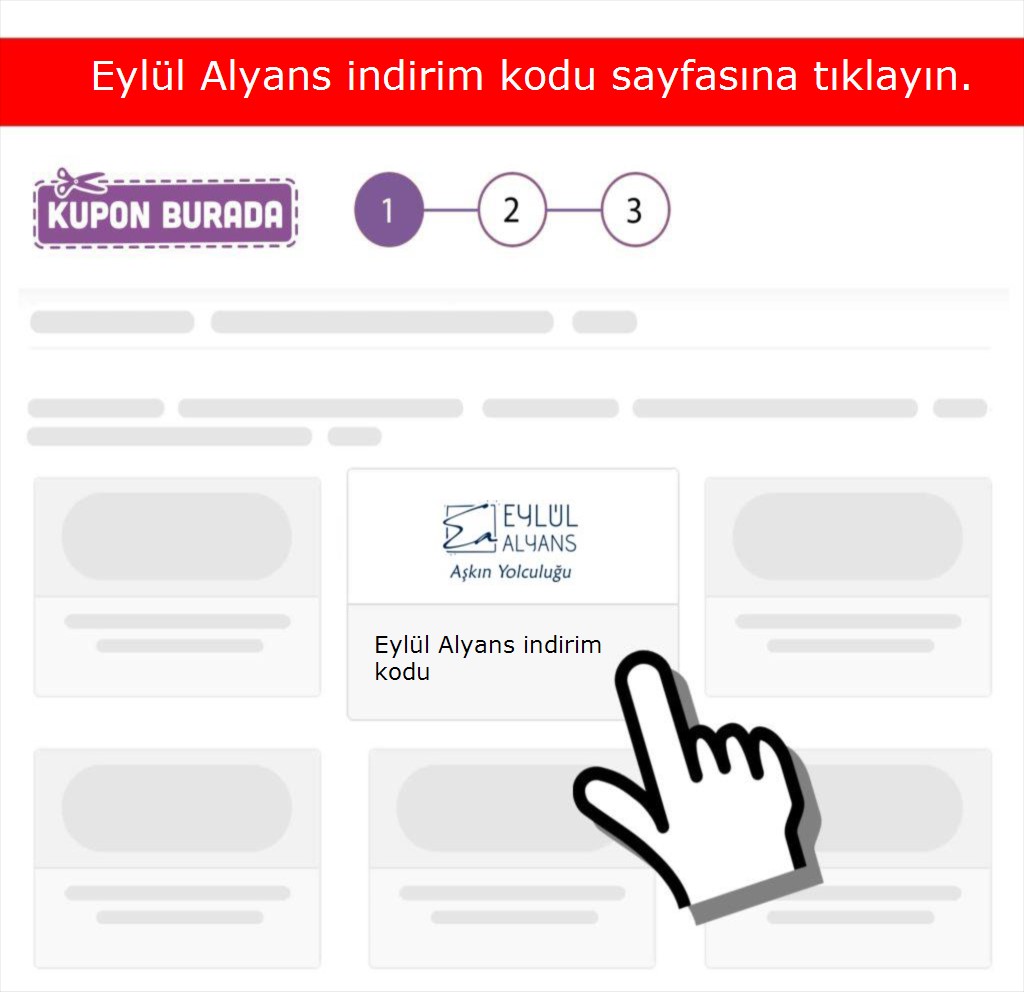 Eylül Alyans indirim kodu nasıl alınır adım 1