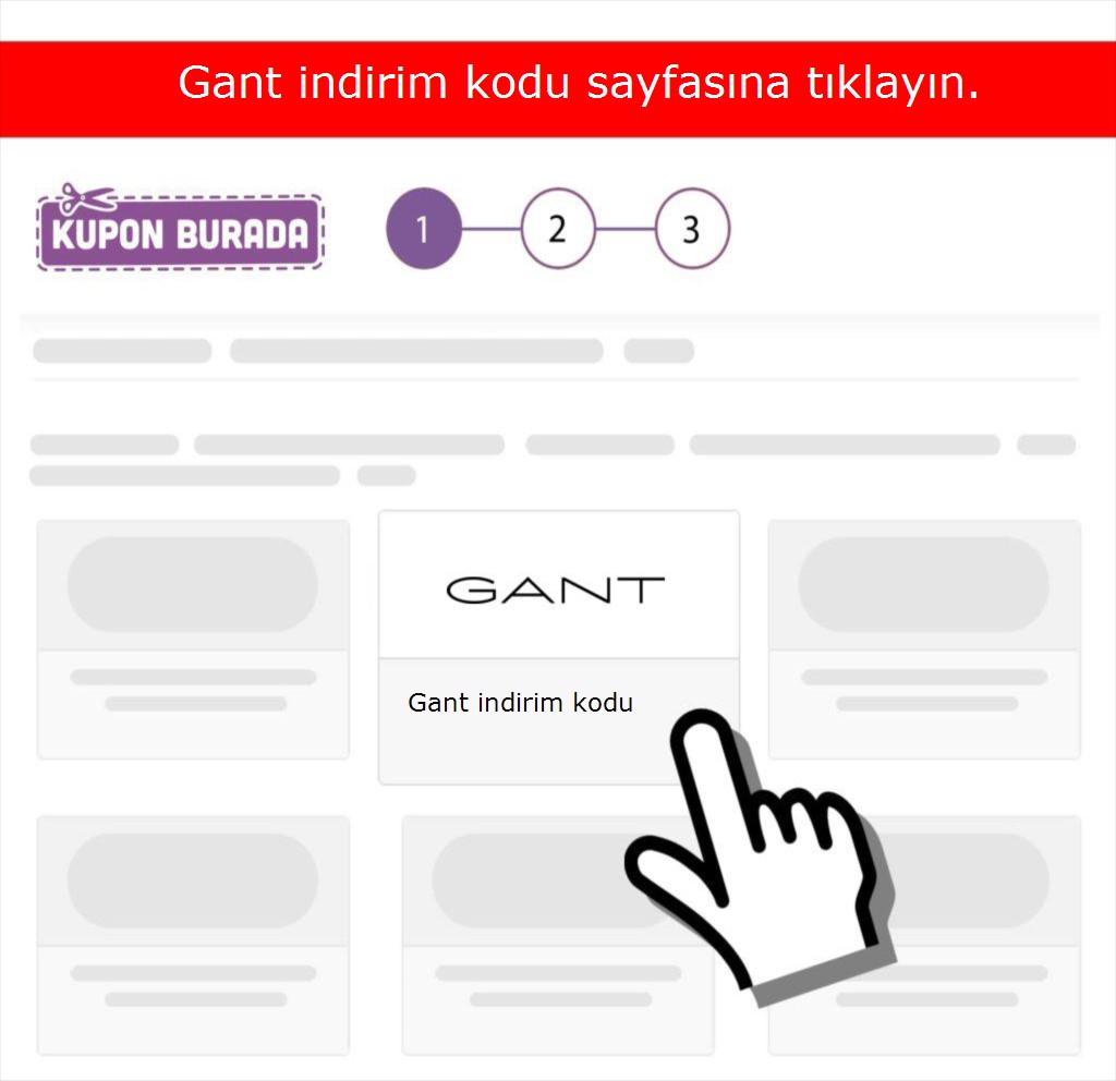 Gant indirim kodu nasıl alınır adım 1