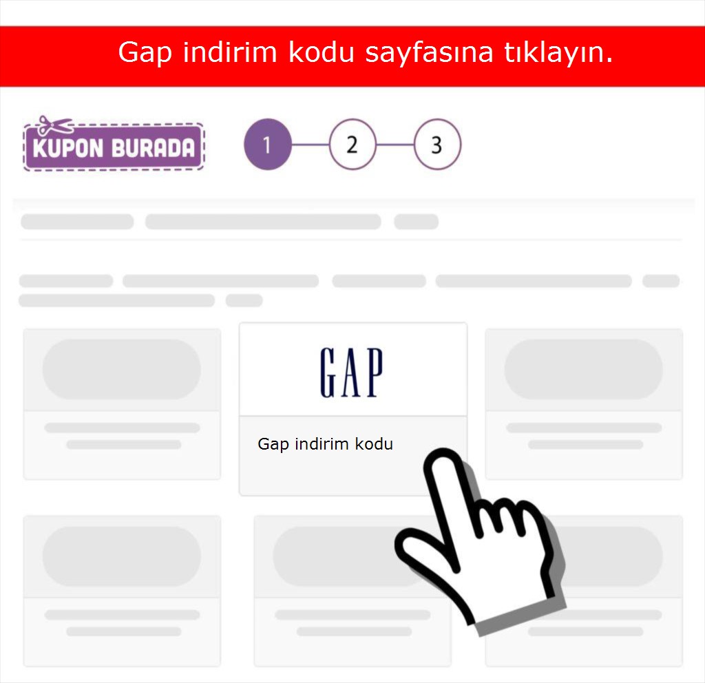 GAP indirim kodu nasıl alınır adım 1