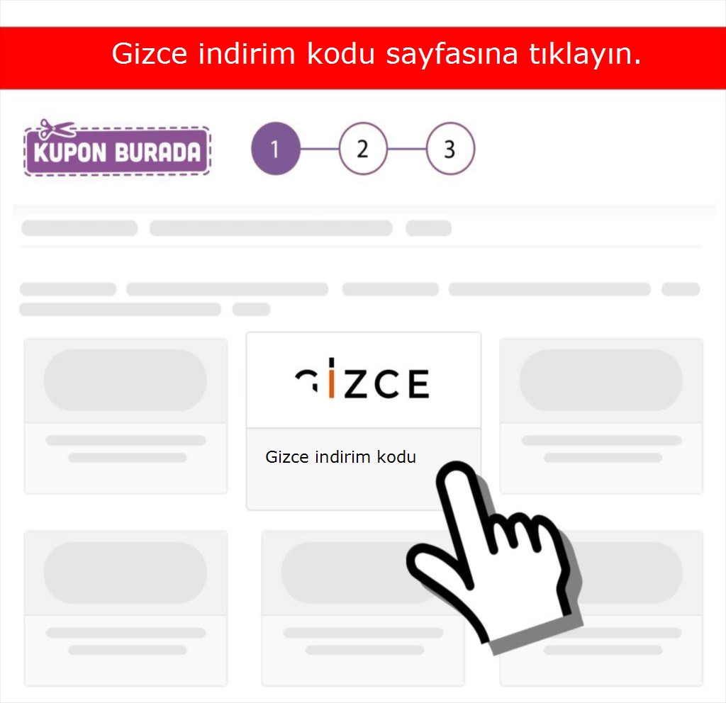 Gizce indirim kodu nasıl alınır adım 1