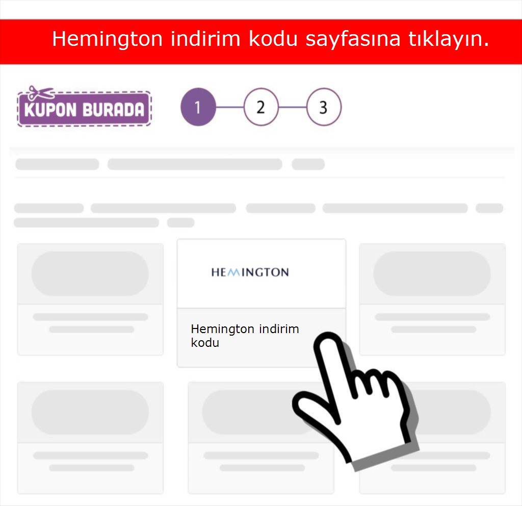 Hemington indirim kodu nasıl alınır adım 1