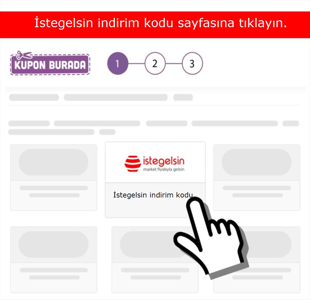 İstegelsin indirim kodu nasıl alınır adım 1