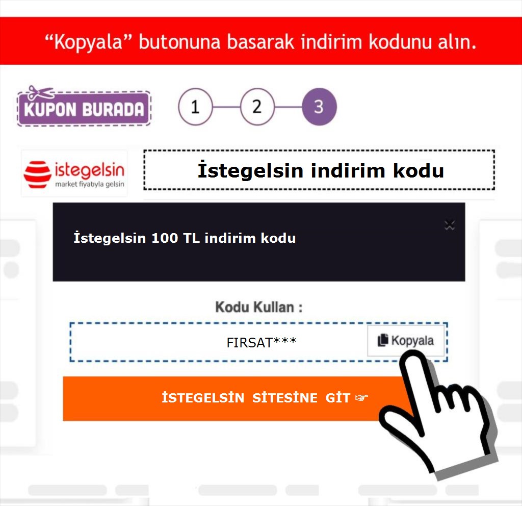 İstegelsin indirim kodu nasıl alınır adım 3