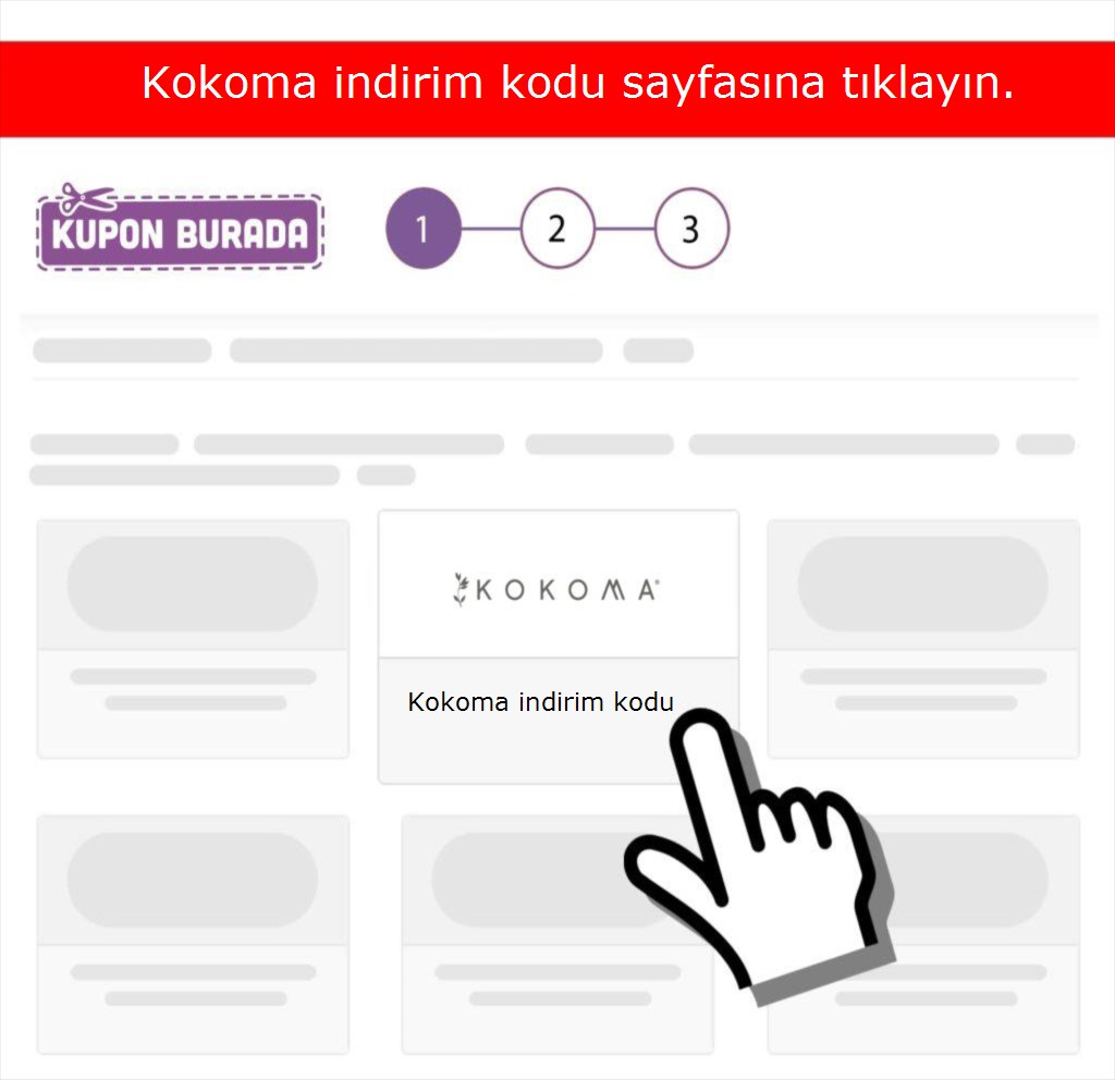 Kokoma indirim kodu nasıl alınır adım 1