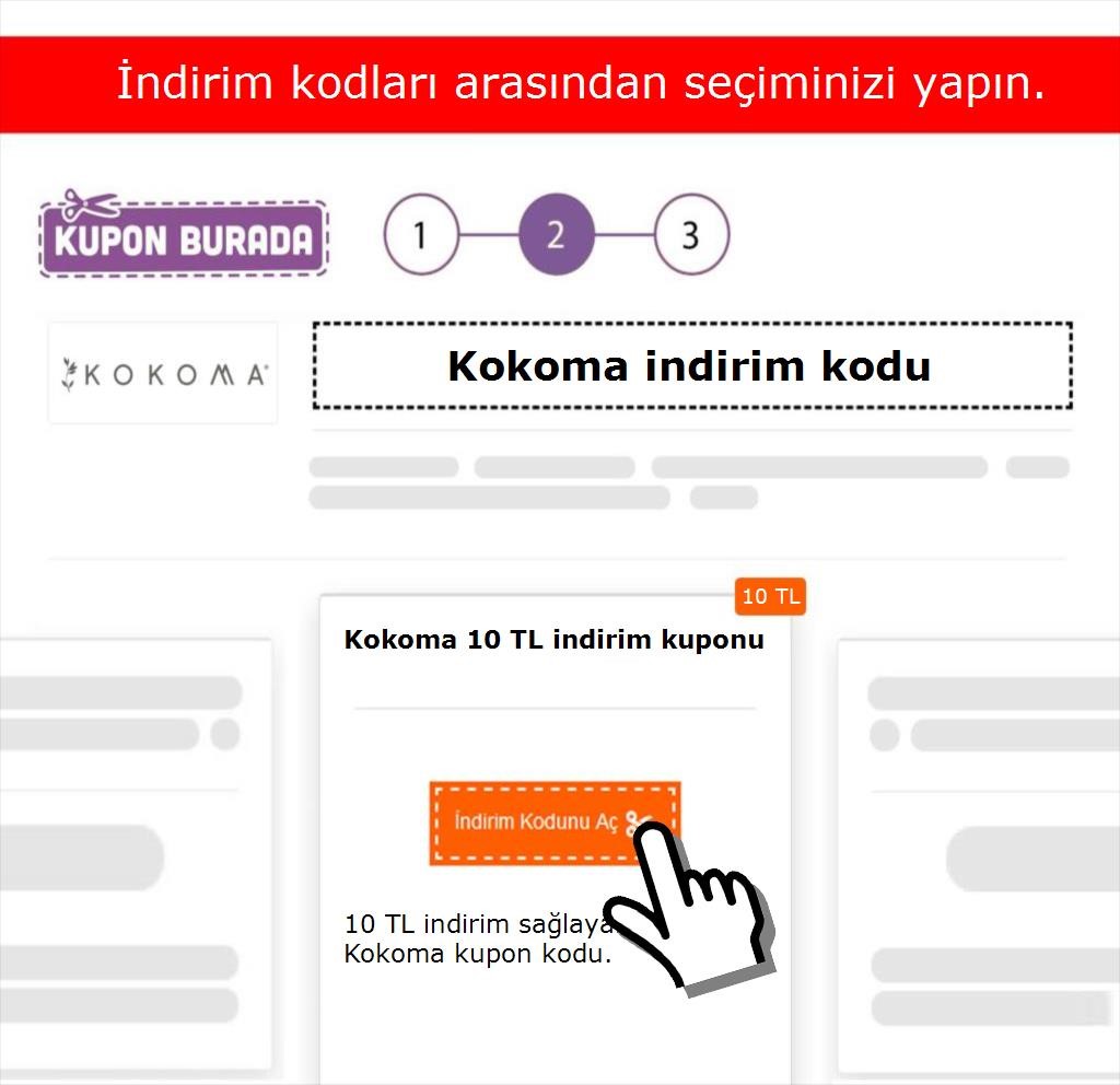 Kokoma indirim kodu nasıl alınır adım 2