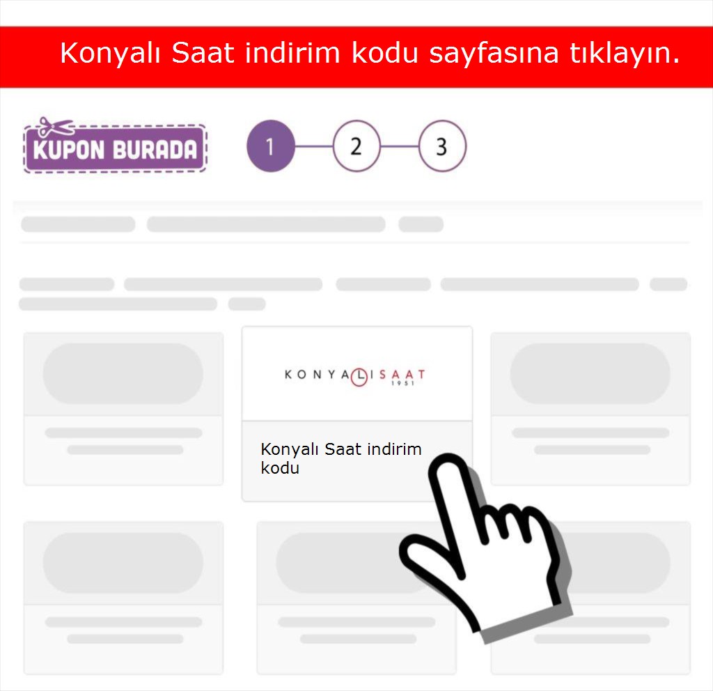 Konyalı Saat indirim kodu nasıl alınır adım 1