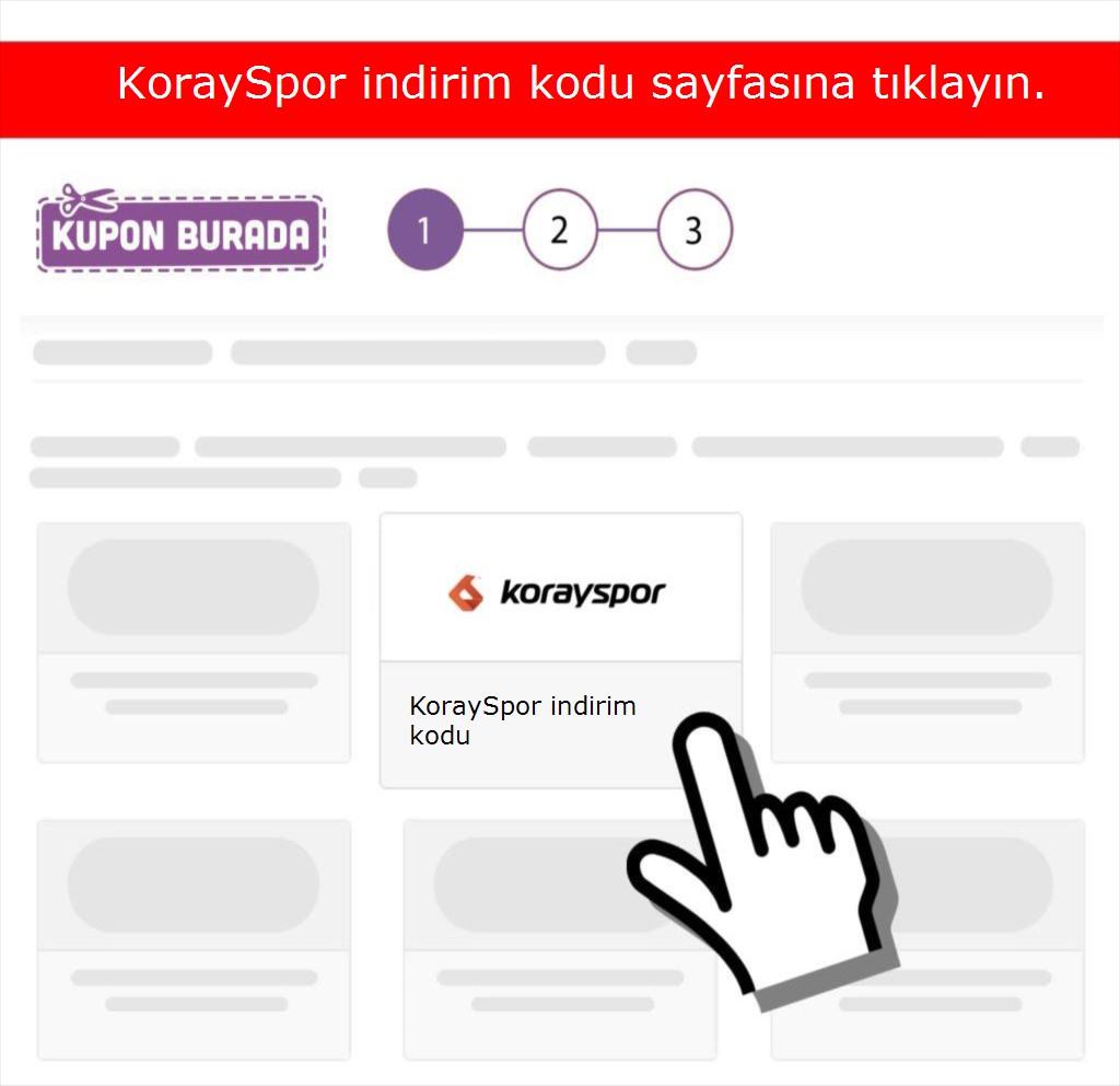 Korayspor indirim kodu nasıl alınır adım 1