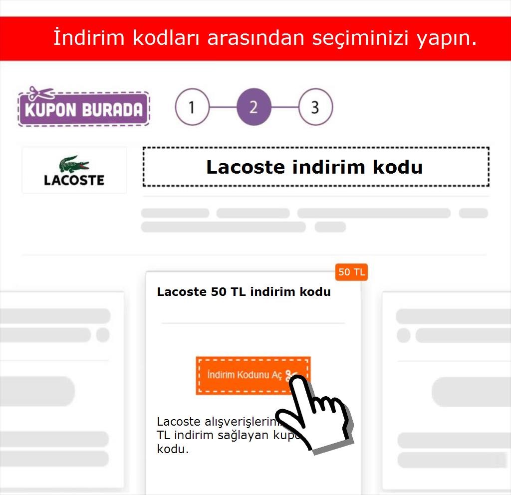 Lacoste indirim kodu nasıl alınır adım 2