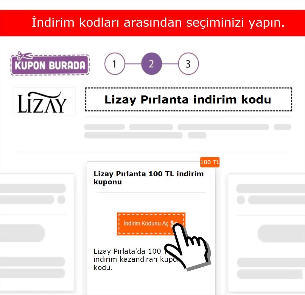 Lizay Pırlanta indirim kodu nasıl alınır adım 2