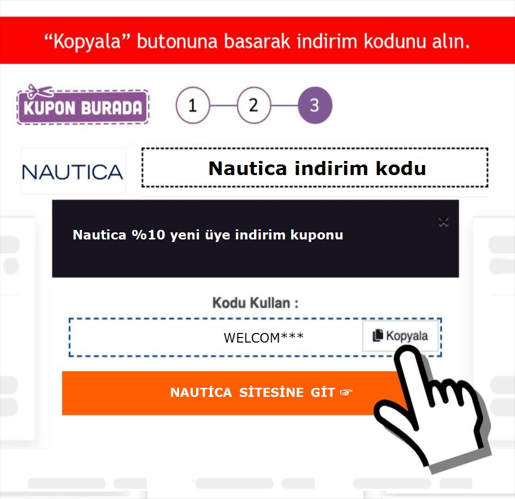 Nautica indirim kodu nasıl alınır adım 3