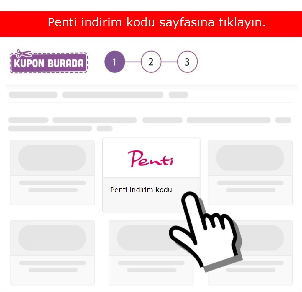 Penti indirim kodu nasıl alınır adım 1