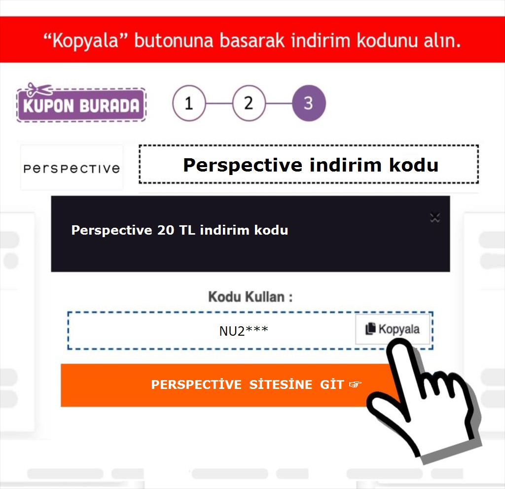 Perspective indirim kodu nasıl alınır adım 3