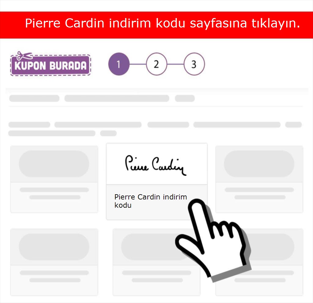 Pierre Cardin indirim kodu nasıl alınır adım 1