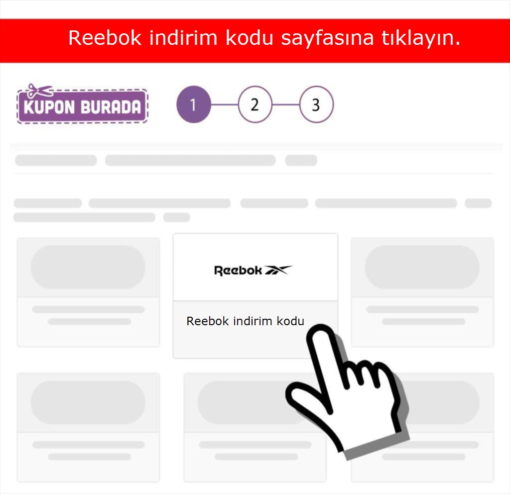 Reebok indirim kodu nasıl alınır adım 1