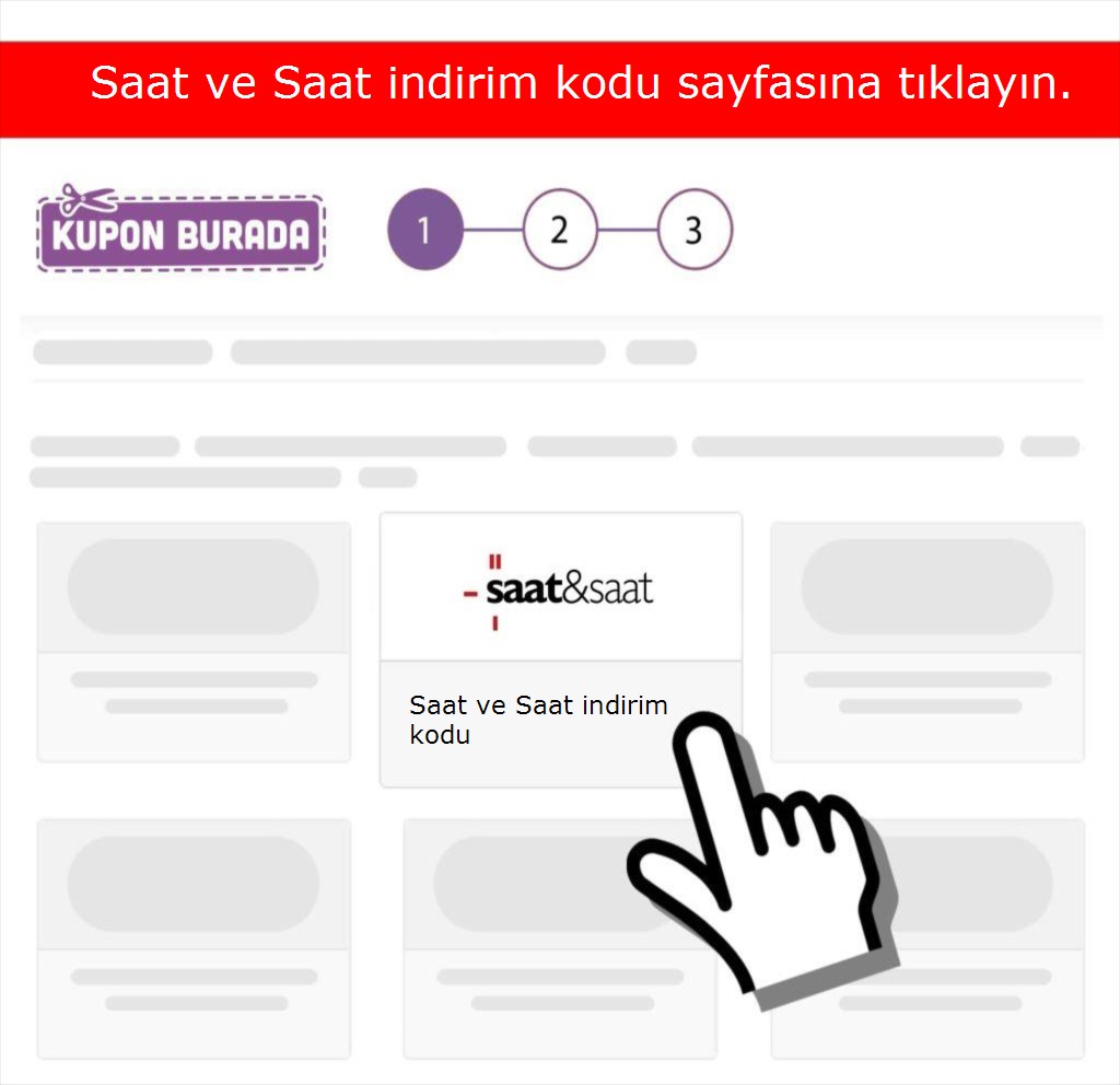 Saat ve Saat indirim kodu nasıl alınır adım 1