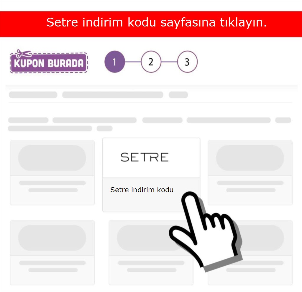 Setre indirim kodu nasıl alınır adım 1