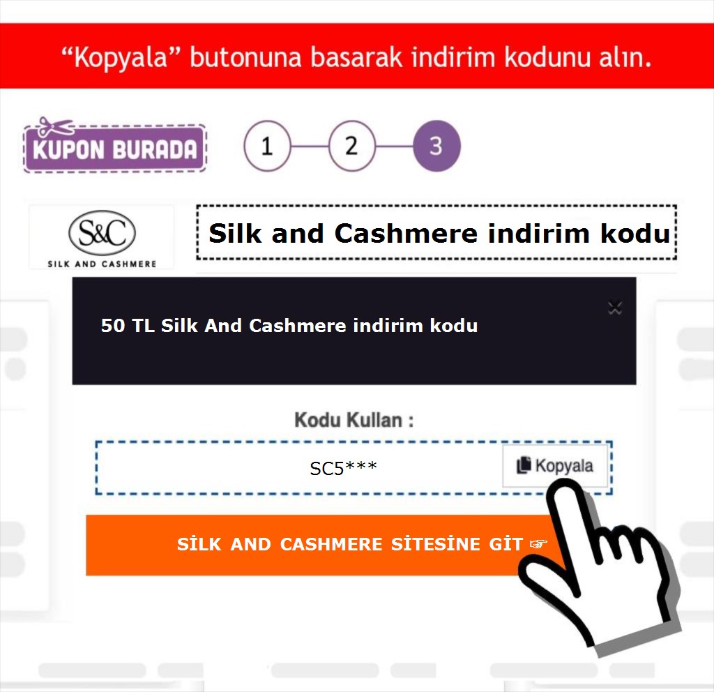 Silk and Cashmere indirim kodu nasıl alınır adım 3