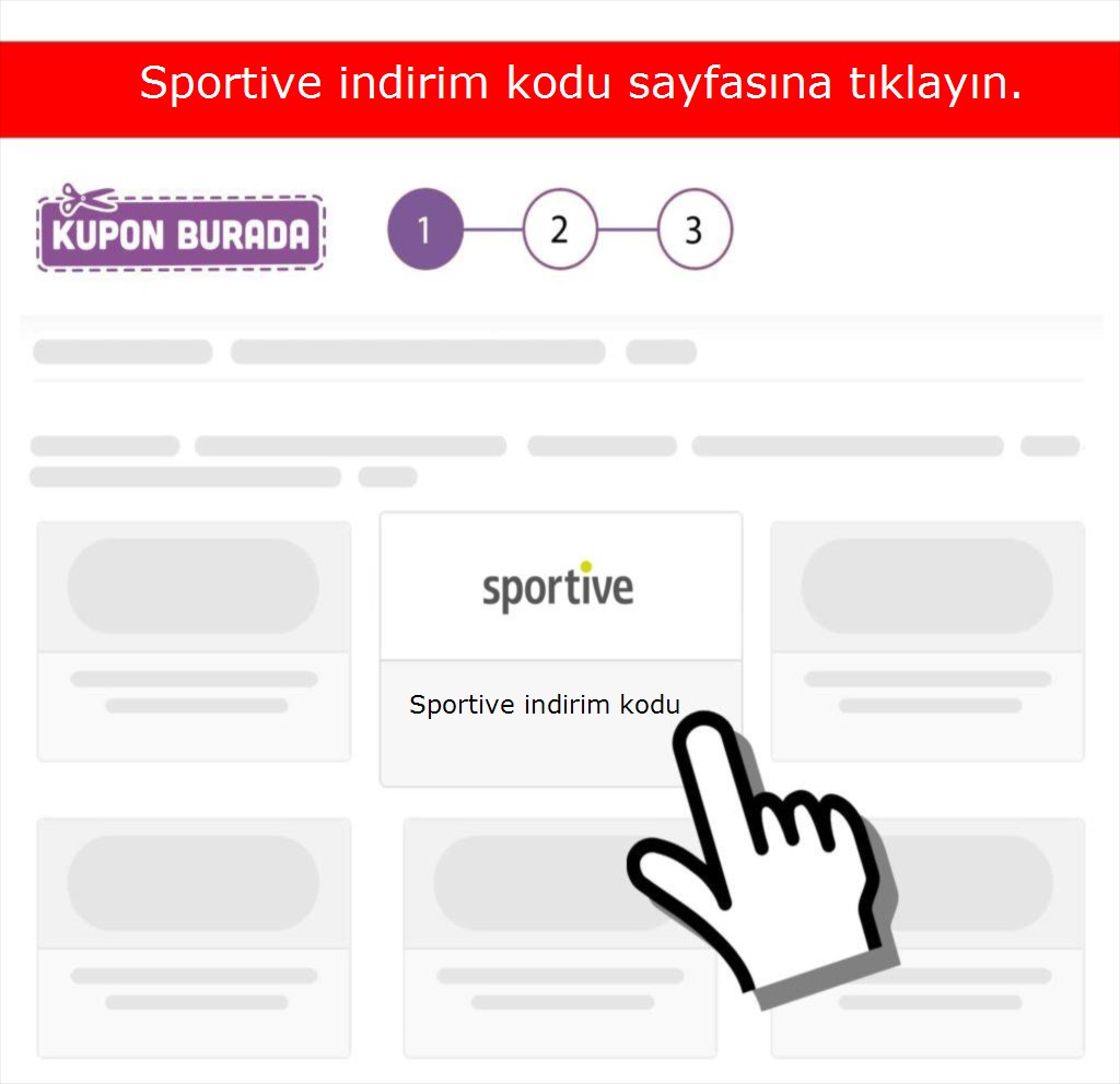 Sportive indirim kodu nasıl alınır adım 1