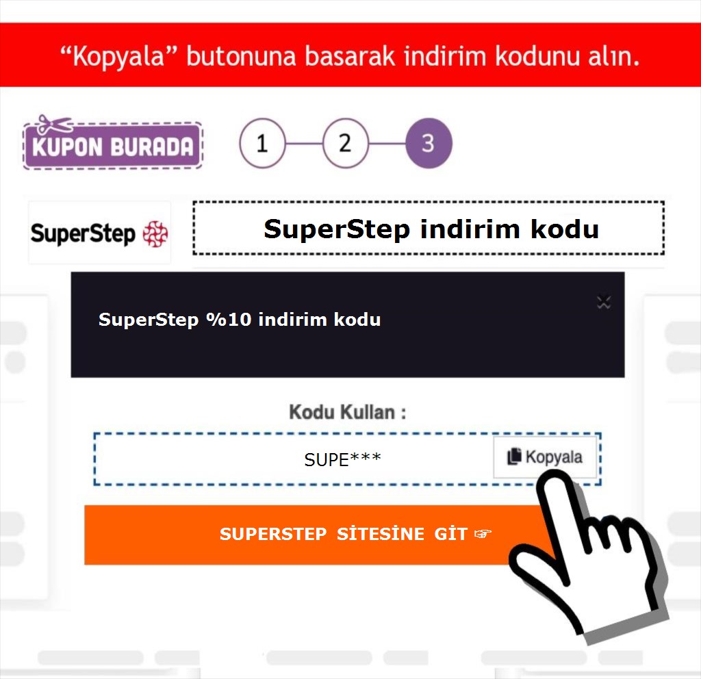 SuperStep indirim kodu nasıl alınır adım 3