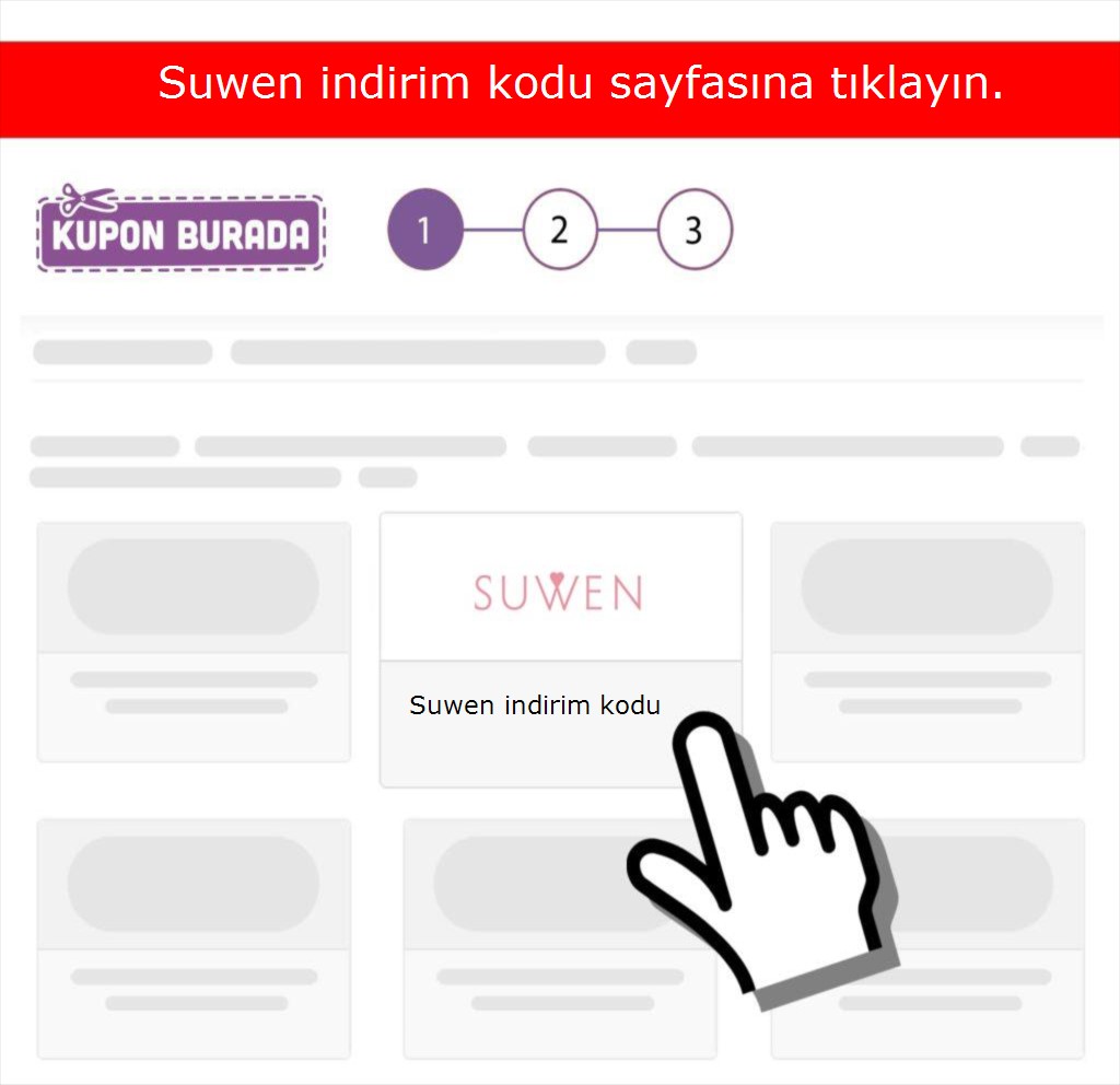 Suwen indirim kodu nasıl alınır adım 1