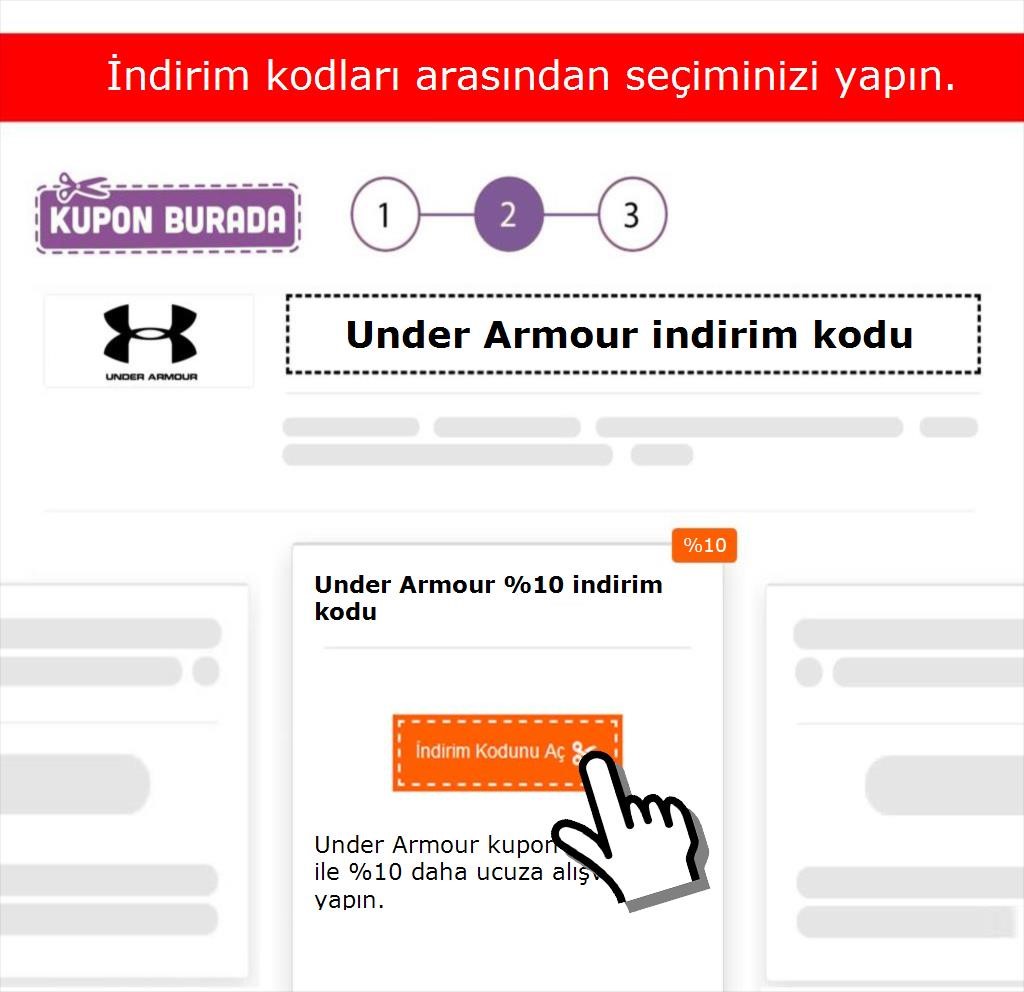 Under Armour indirim kodu nasıl alınır adım 2