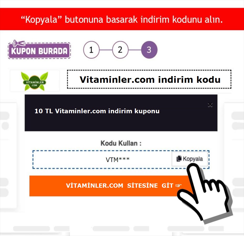 Vitaminler.com indirim kodu nasıl alınır adım 3
