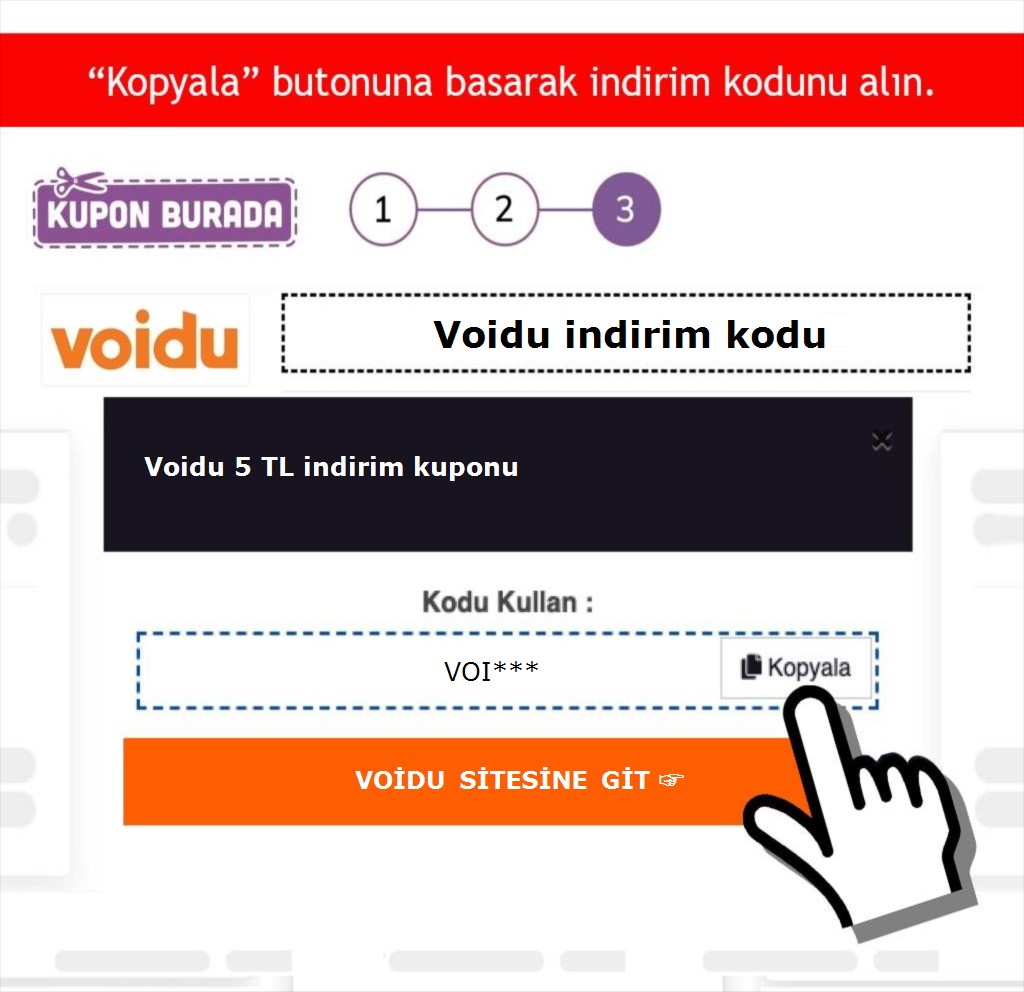 Voidu indirim kodu nasıl alınır adım 3