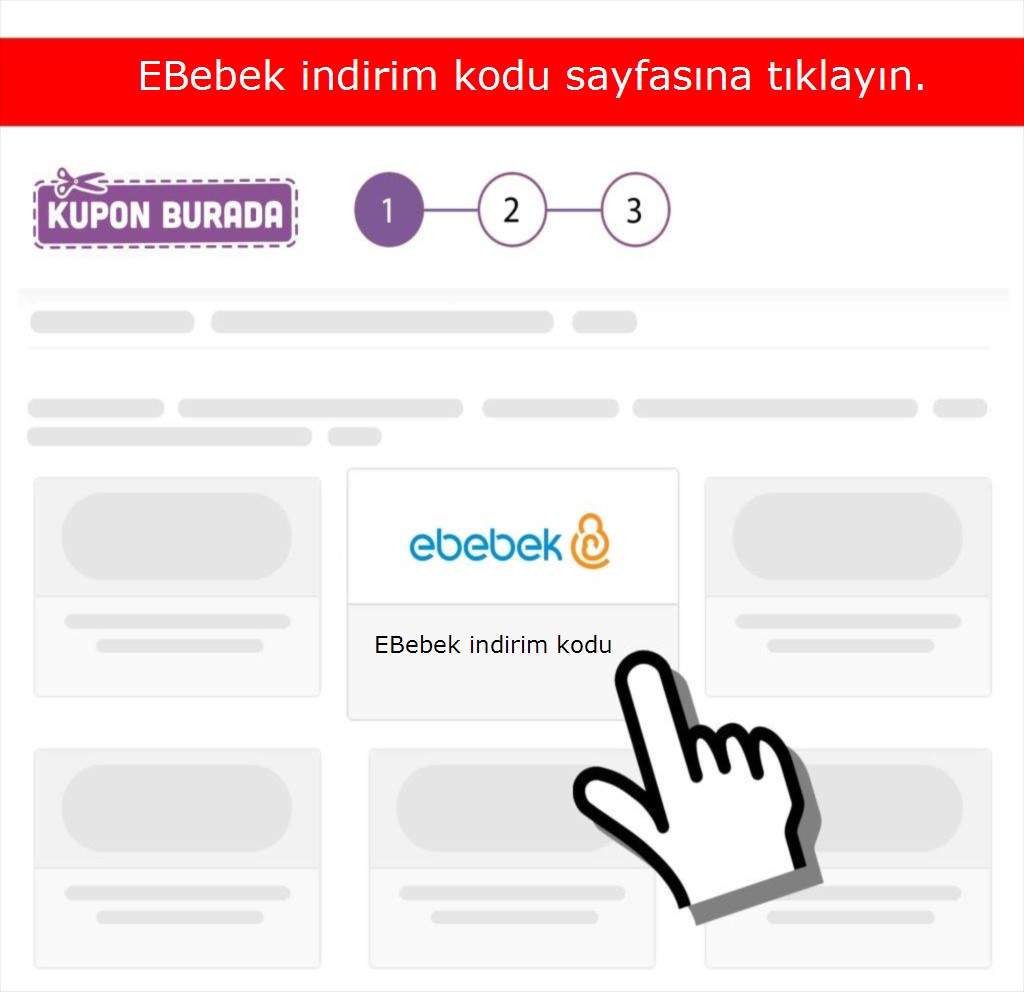 Ebebek indirim kodu nasıl alınır adım 1