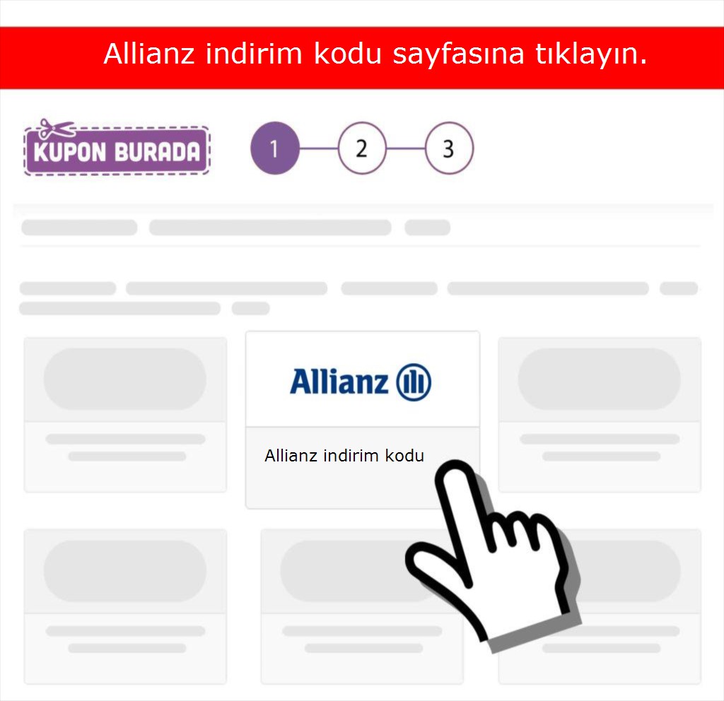 Allianz indirim kodu nasıl alınır adım 1