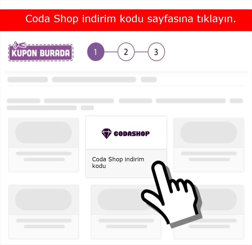 Coda Shop indirim kodu nasıl alınır adım 1