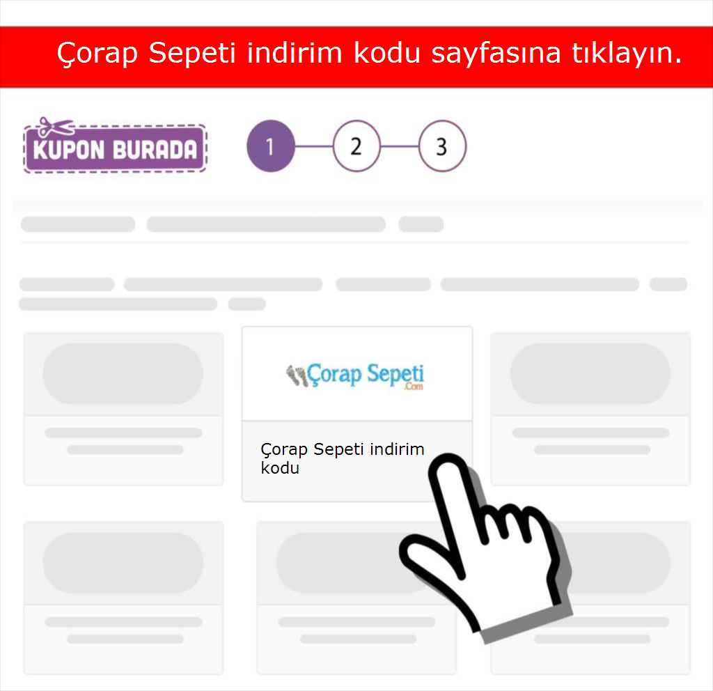 Çorap Sepeti indirim kodu nasıl alınır adım 1