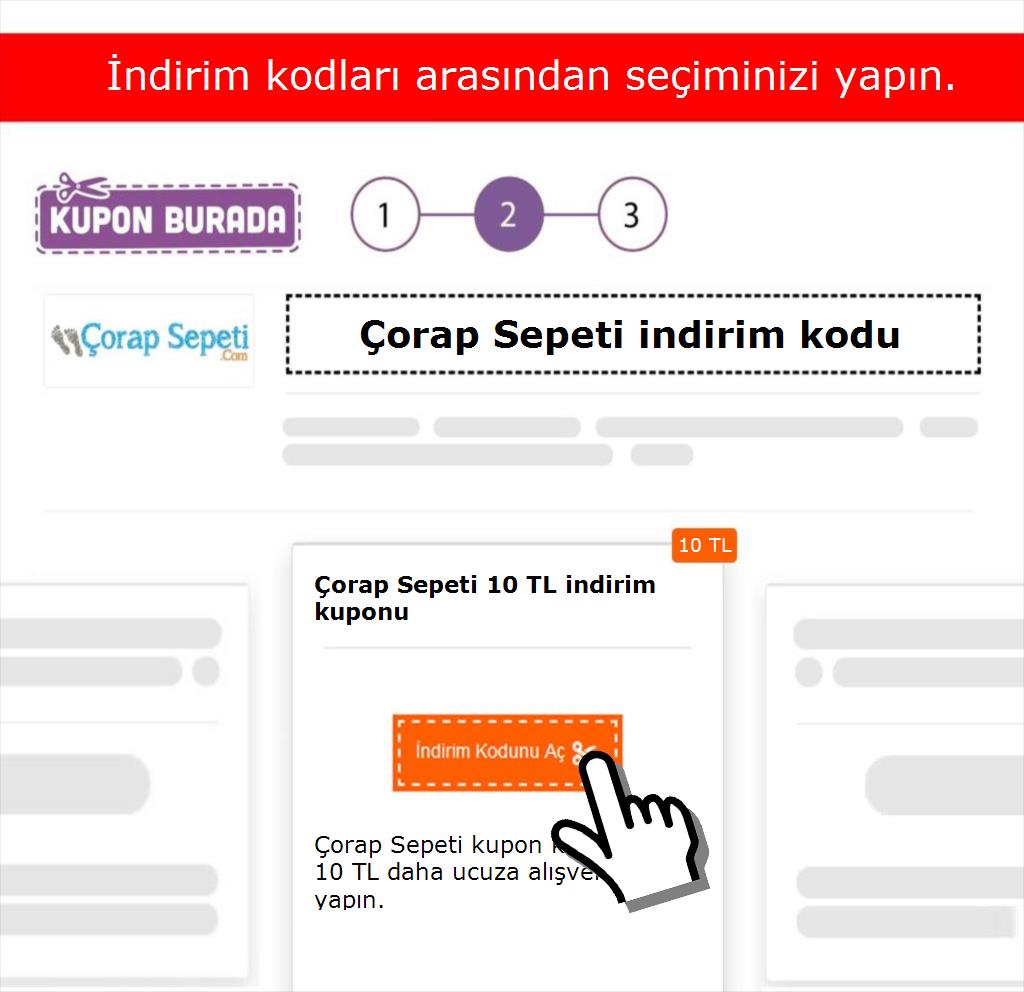 Çorap Sepeti indirim kodu nasıl alınır adım 2