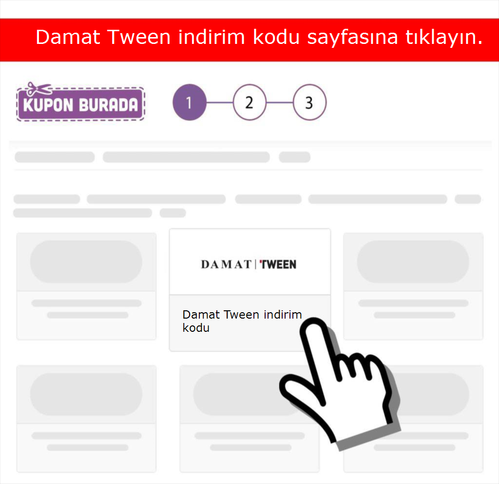 Damat Tween indirim kodu nasıl alınır adım 1