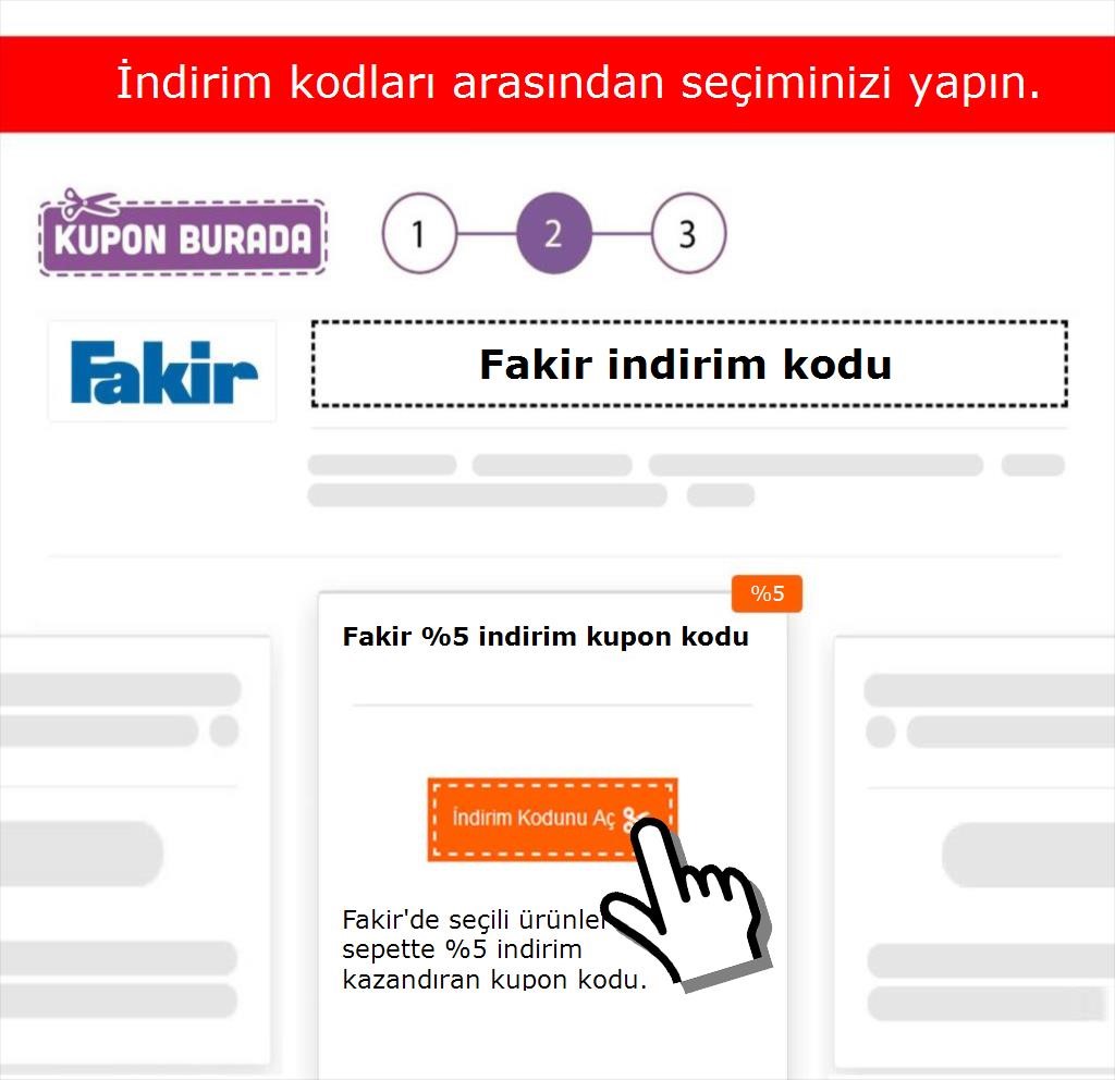 Fakir indirim kodu nasıl alınır adım 2