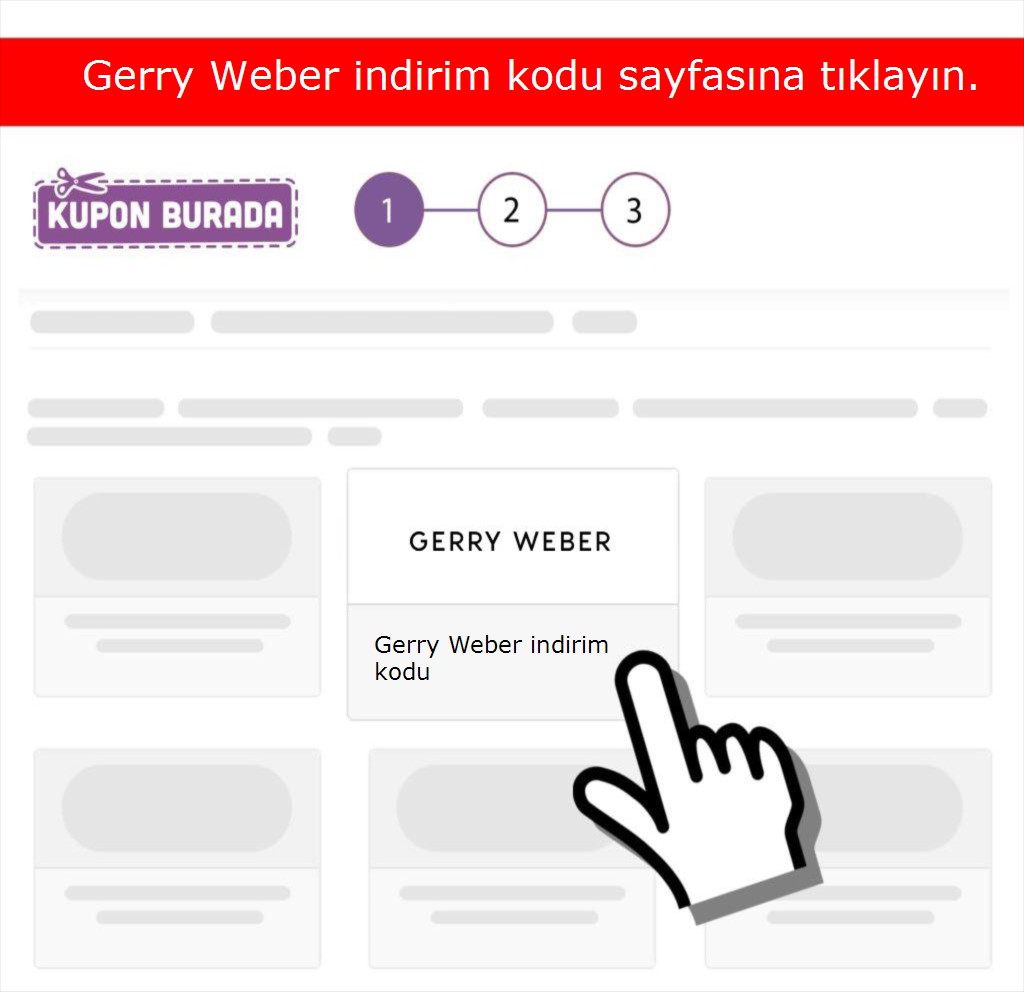 Gerry Weber indirim kodu nasıl alınır adım 1