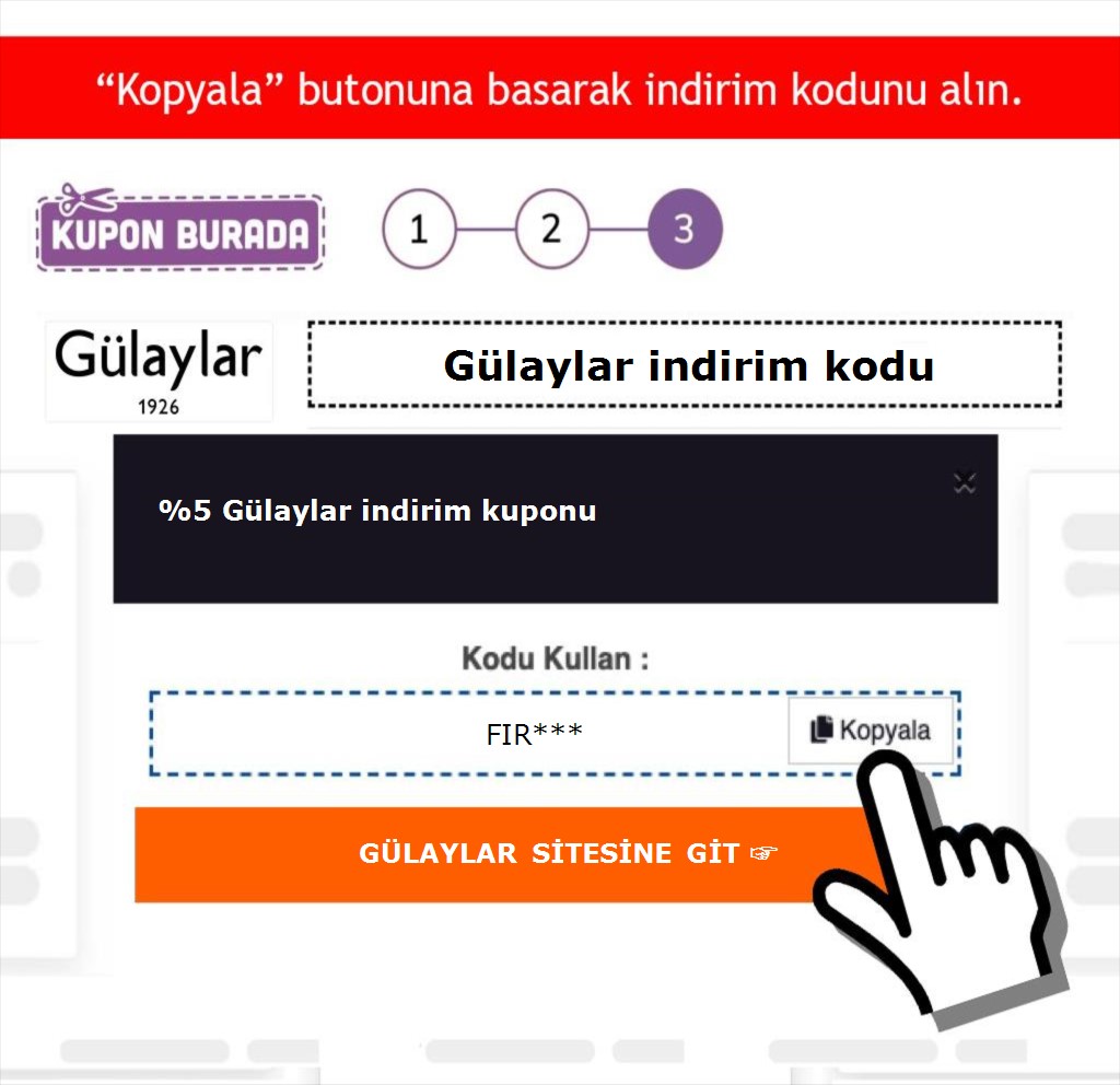 Gülaylar indirim kodu nasıl alınır adım 3