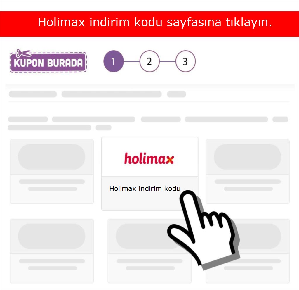 Holimax indirim kodu nasıl alınır adım 1