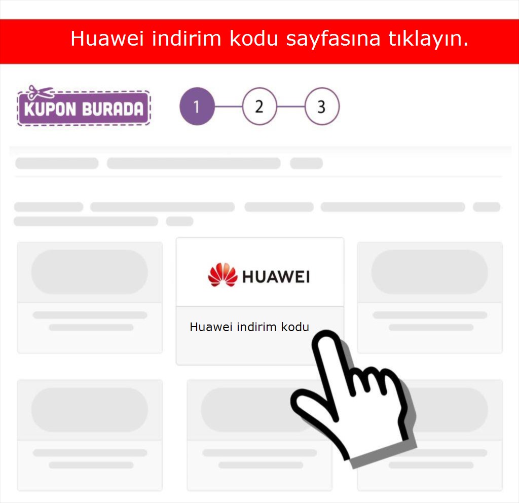 Huawei indirim kodu nasıl alınır adım 1