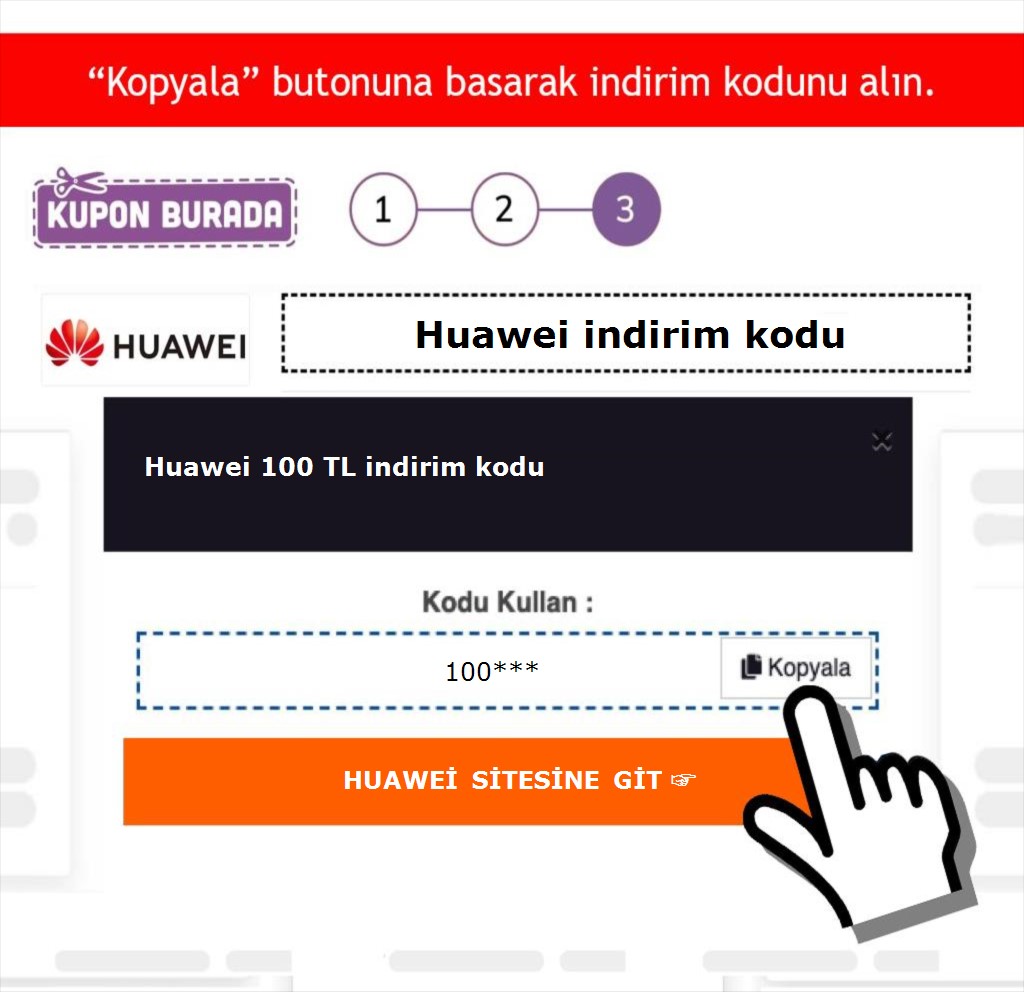 Huawei indirim kodu nasıl alınır adım 3