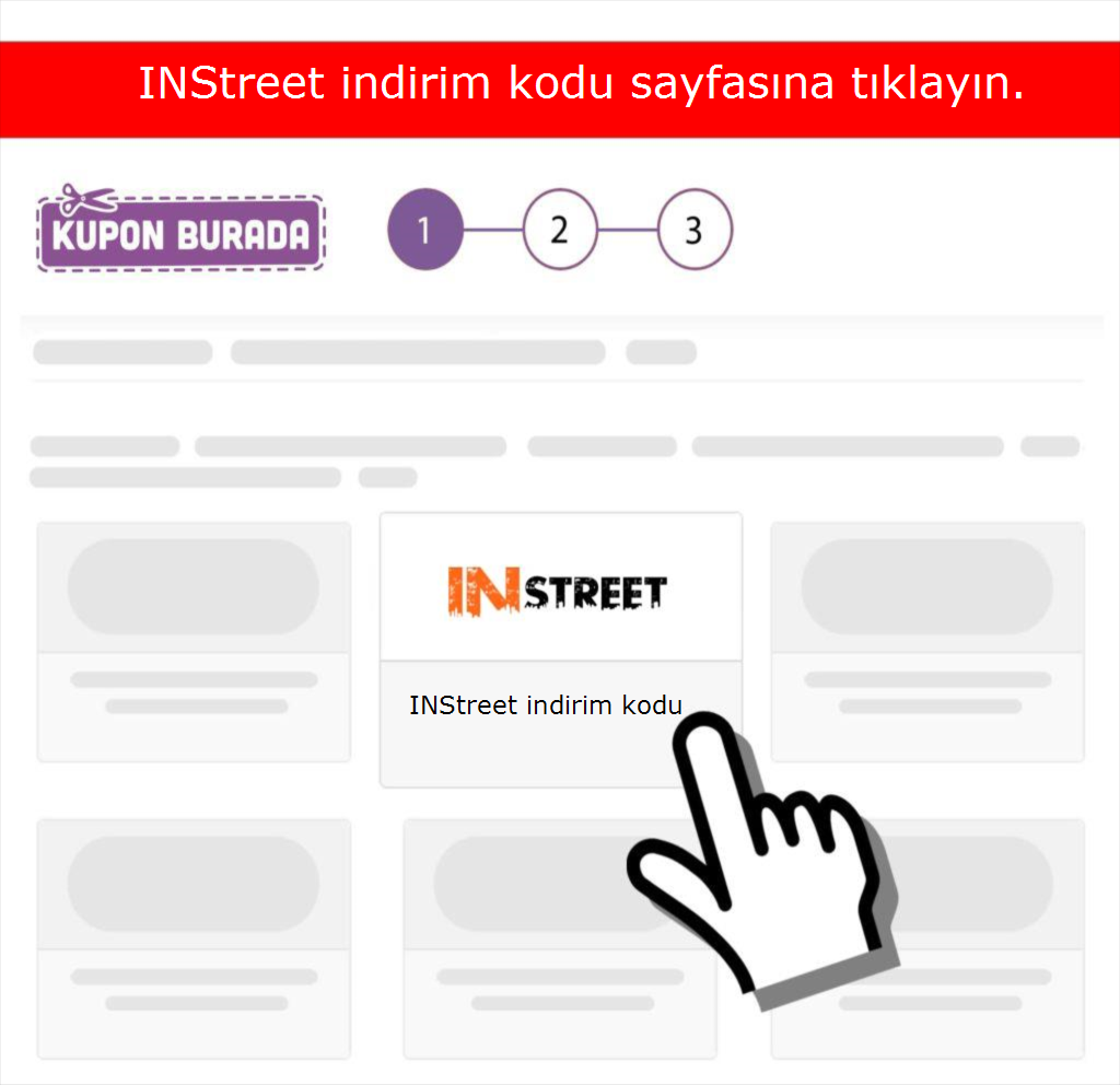 INStreet indirim kodu nasıl alınır adım 1