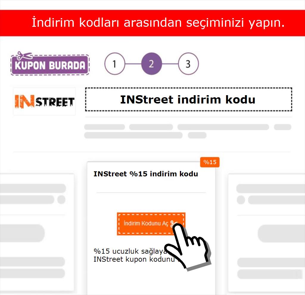 INStreet indirim kodu nasıl alınır adım 2