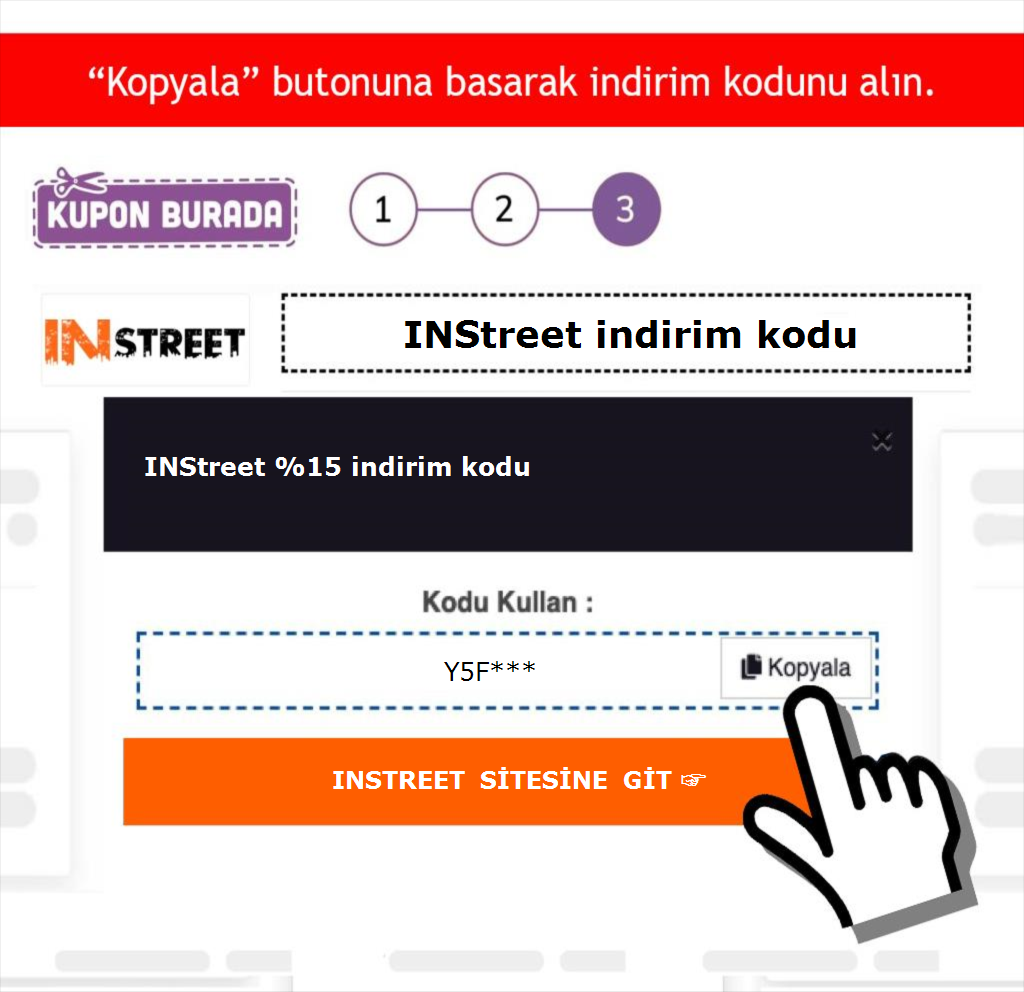 INStreet indirim kodu nasıl alınır adım 3
