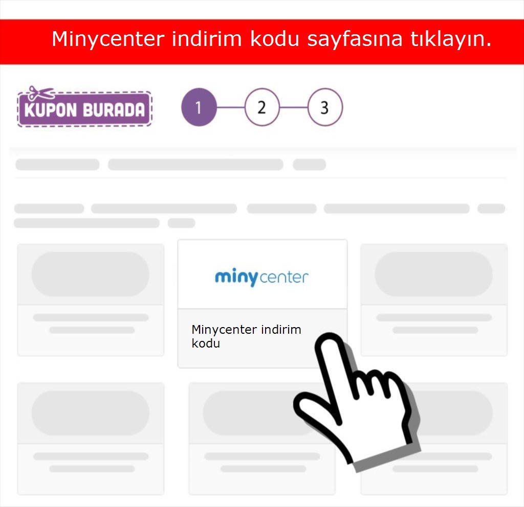 Minycenter indirim kodu nasıl alınır adım 1