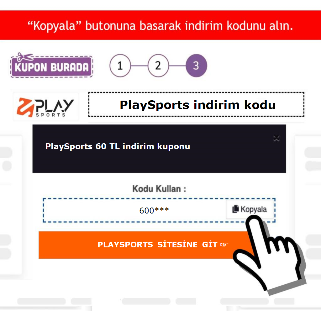 PlaySports indirim kodu nasıl alınır adım 3
