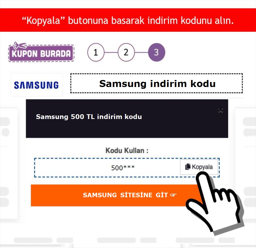 Samsung indirim kodu nasıl alınır adım 3