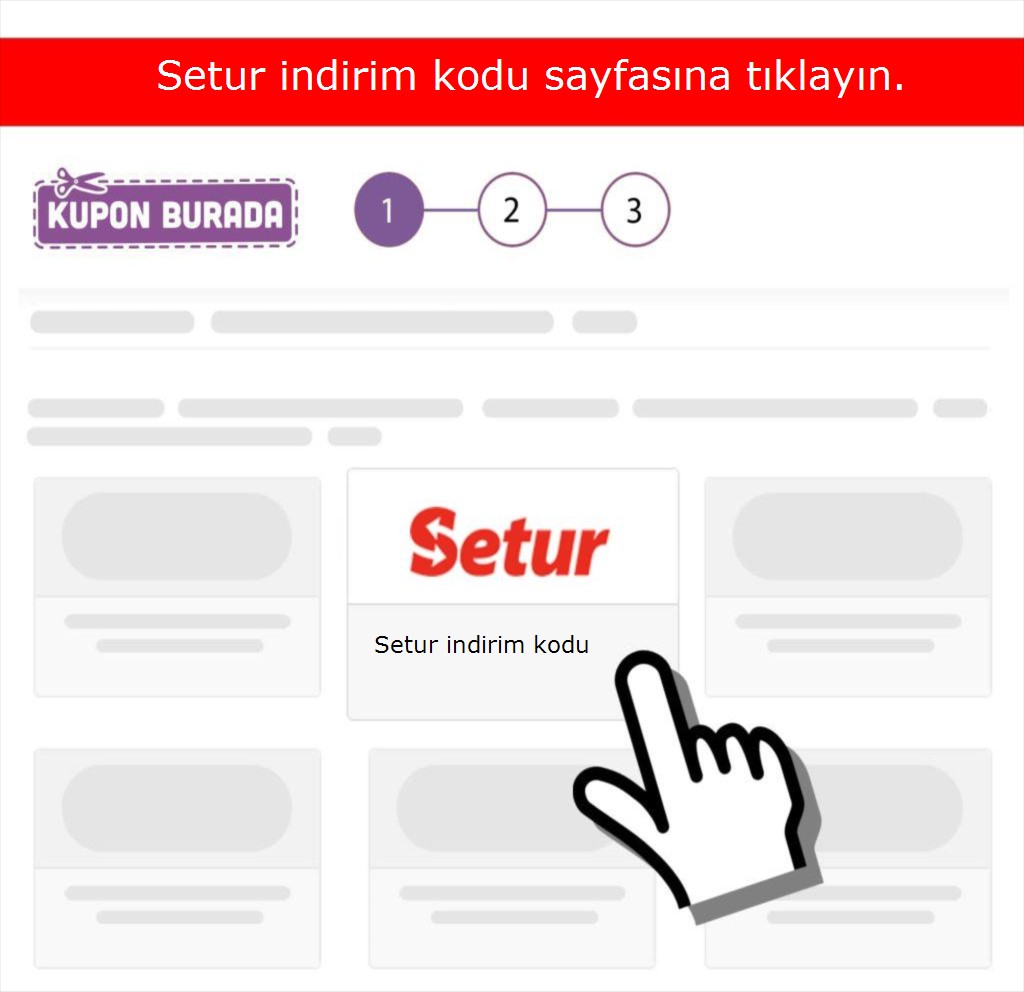 Setur indirim kodu nasıl alınır adım 1